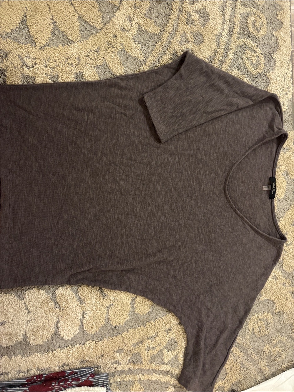 Laila Jayde Brown Short Sleeve Tunic Top
